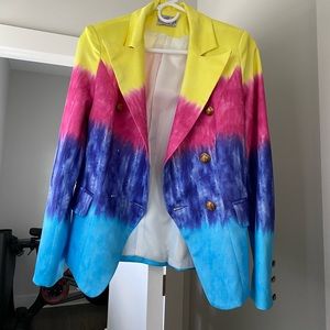 Lioness tie dye blazer
